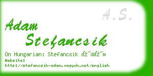 adam stefancsik business card